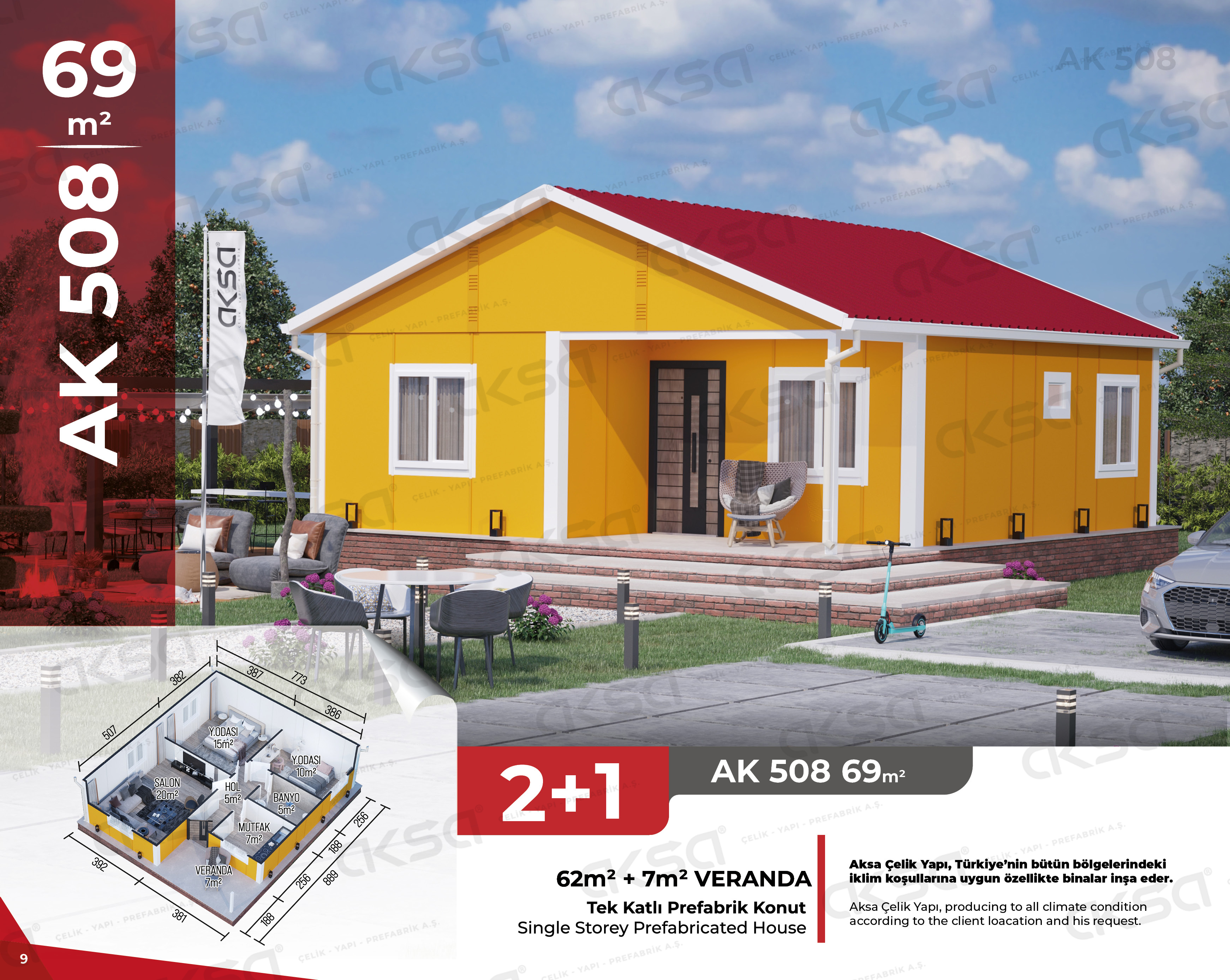 Aksa Yapı Prefabrik AK-508 69 m²