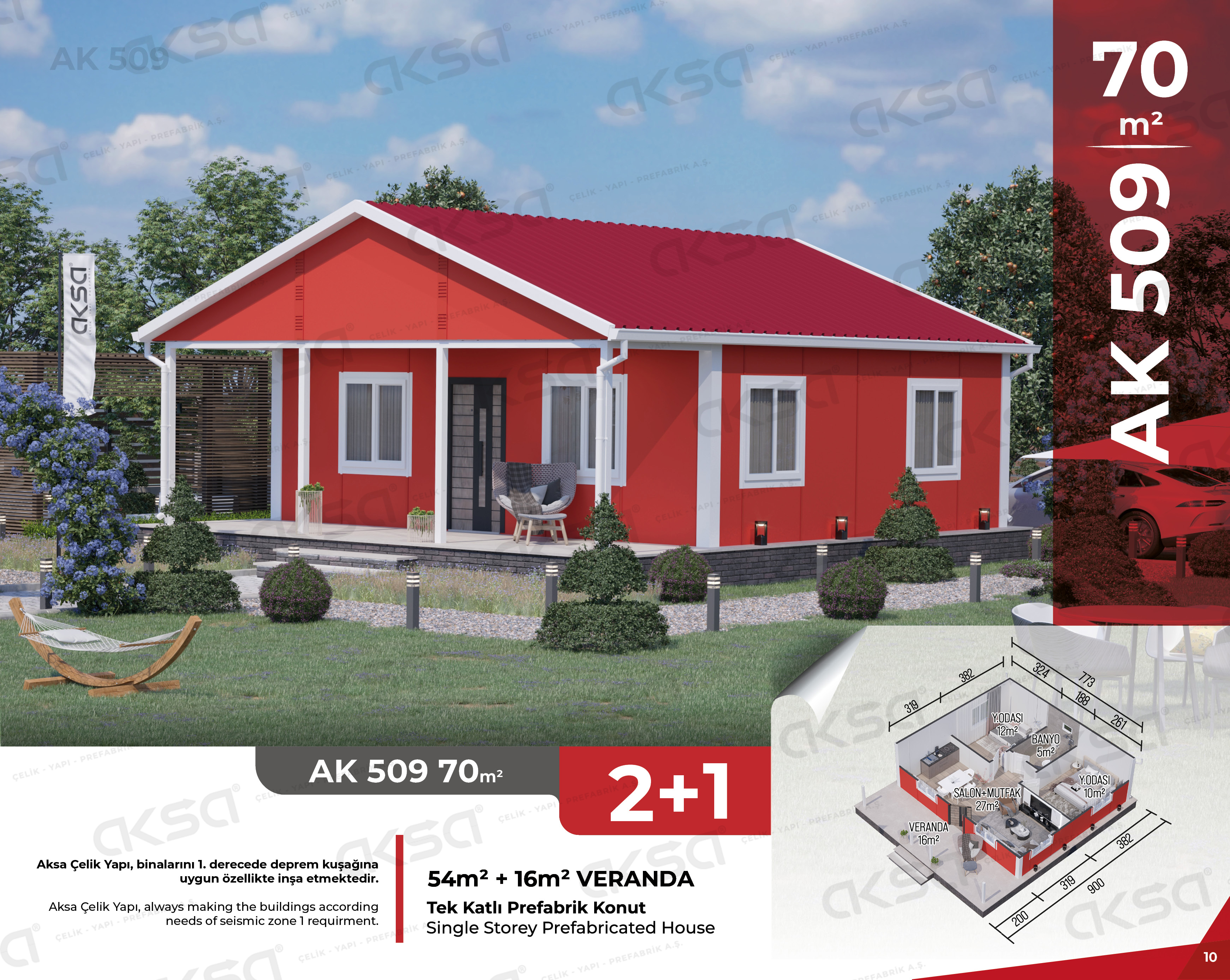 Aksa Yapı Prefabrik AK-509 70 m²