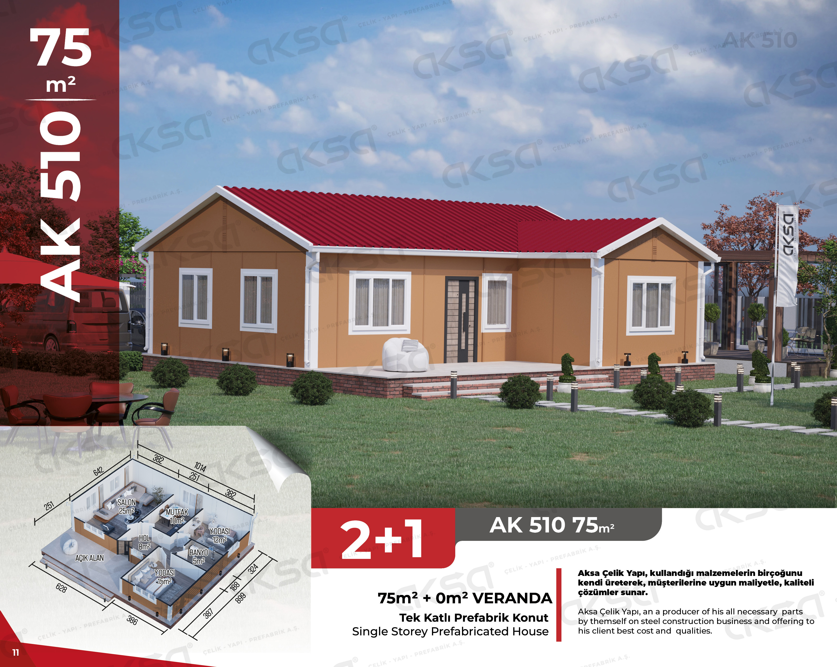 Aksa Yapı Prefabrik AK-510 75m²